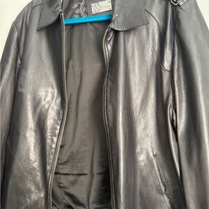Mackage Shiny Black Leather Jacket